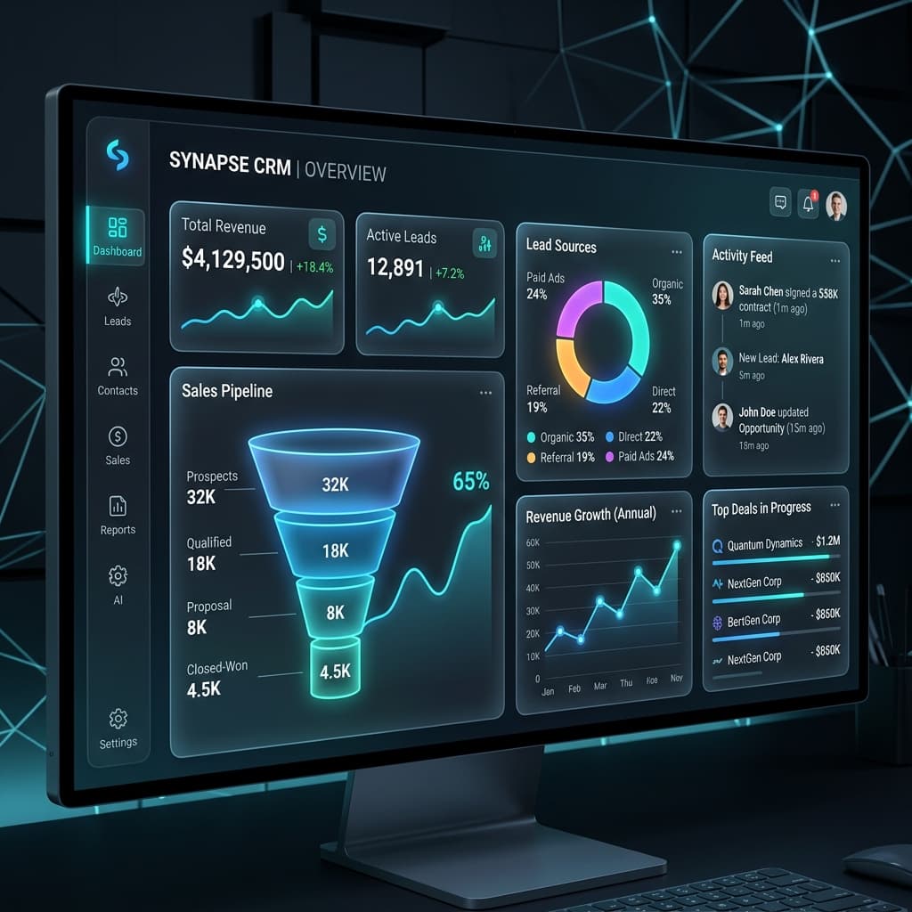 AI CRM Dashboard Preview
