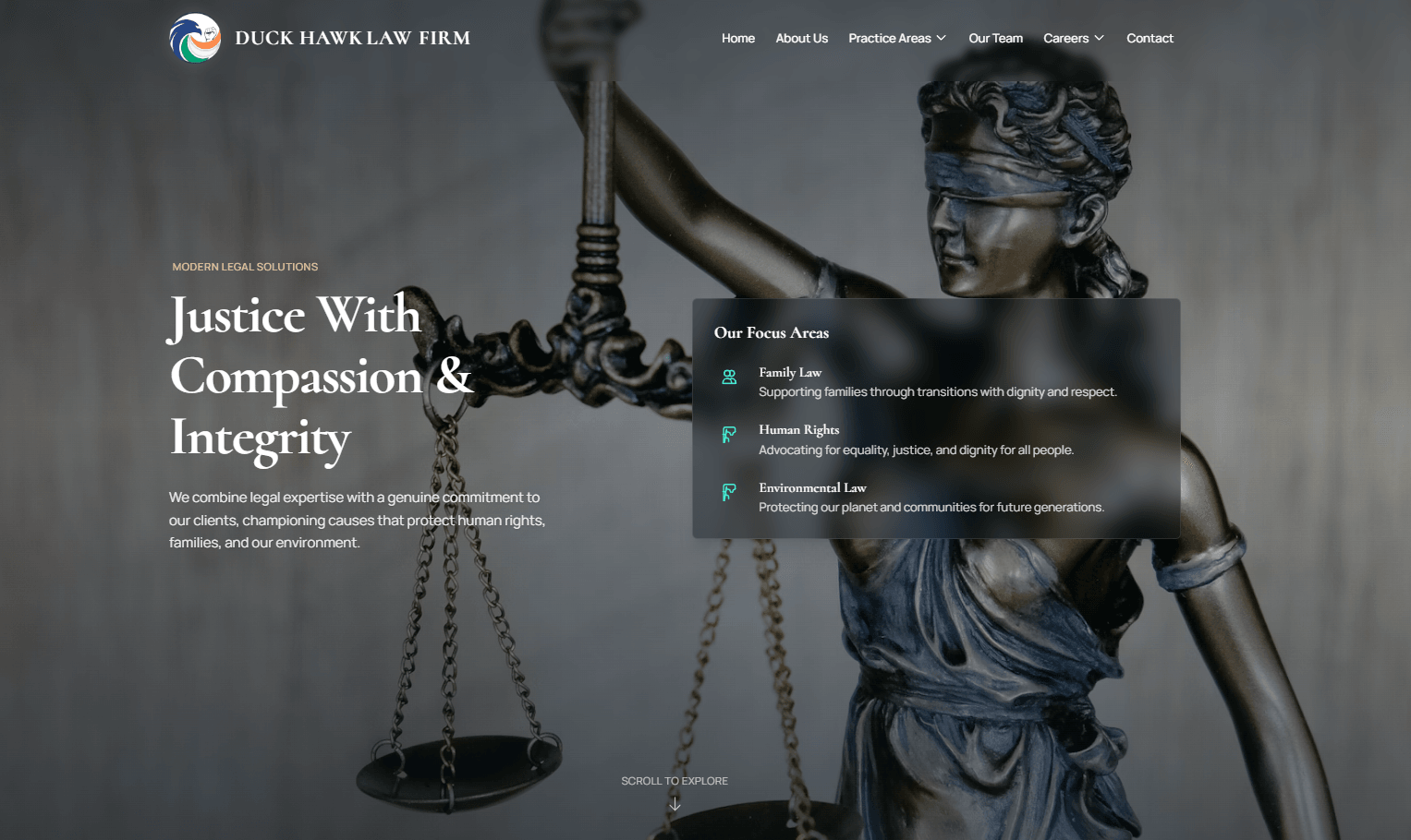 Duckhawk Law Firm — Redefining the digital legal experience with a premium, trust-driven presence